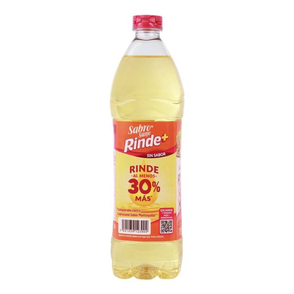 Aceite Sabrosano Rinde+ de Soya y Canola 850 ml - Imagen 2